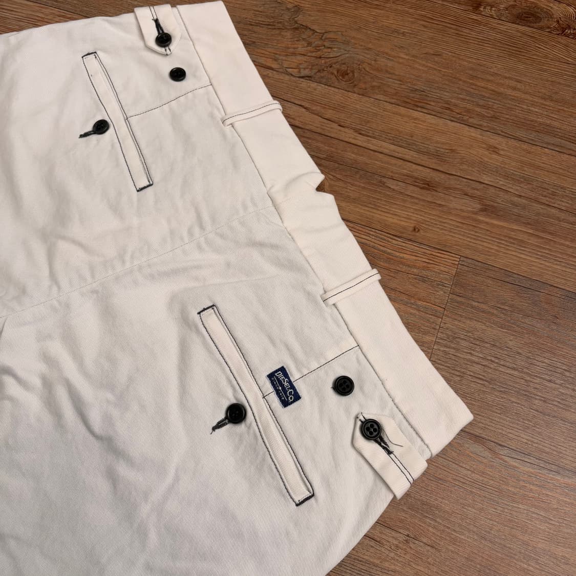 디젤 화이트 CHI TIGHT 테이퍼드 팬츠 이태리 스트레치 바지 상품이미지5