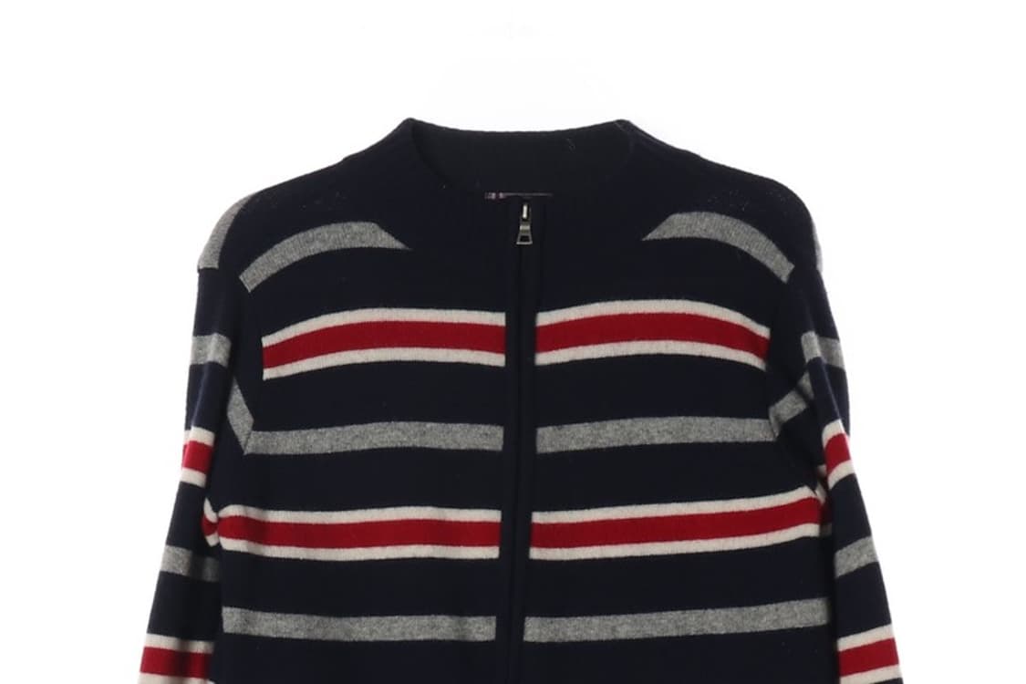 PAUL&LOUIS 스트라이프 집업 니트 L 상품이미지3