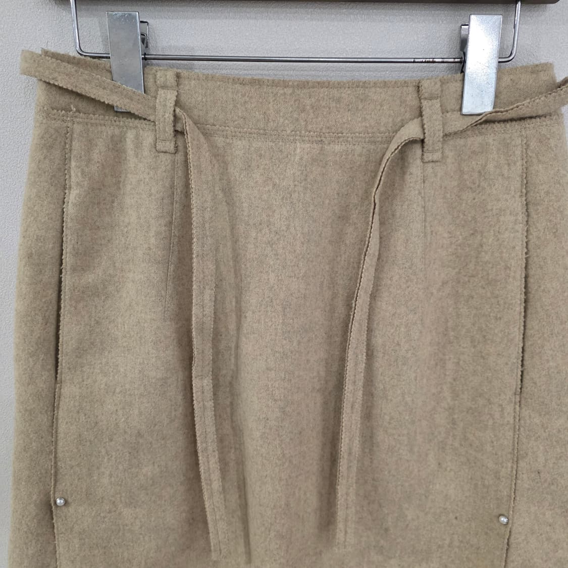 마인 울 혼방 벨트 스커트 베이지 64-94 상품이미지2