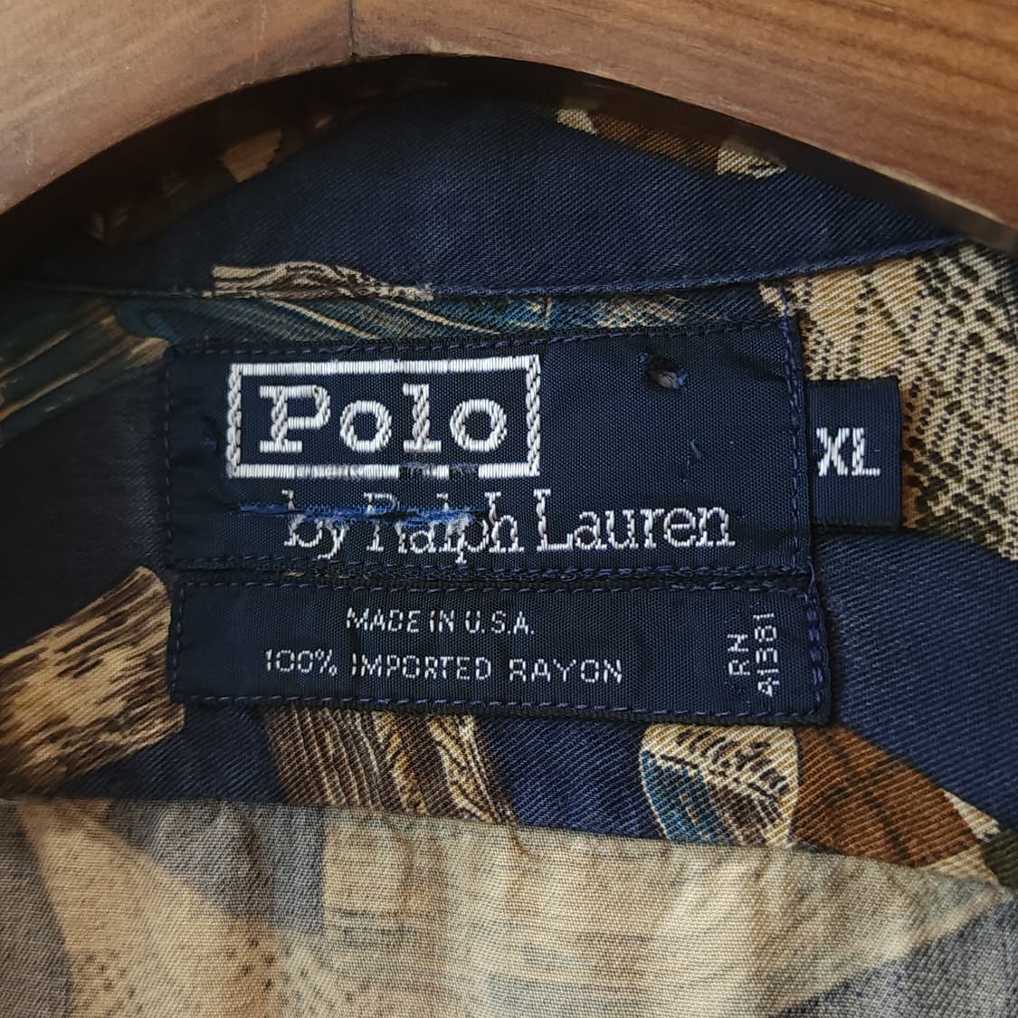 90s 폴로 하와이안 셔츠 usa 메이드 xl 상품이미지5