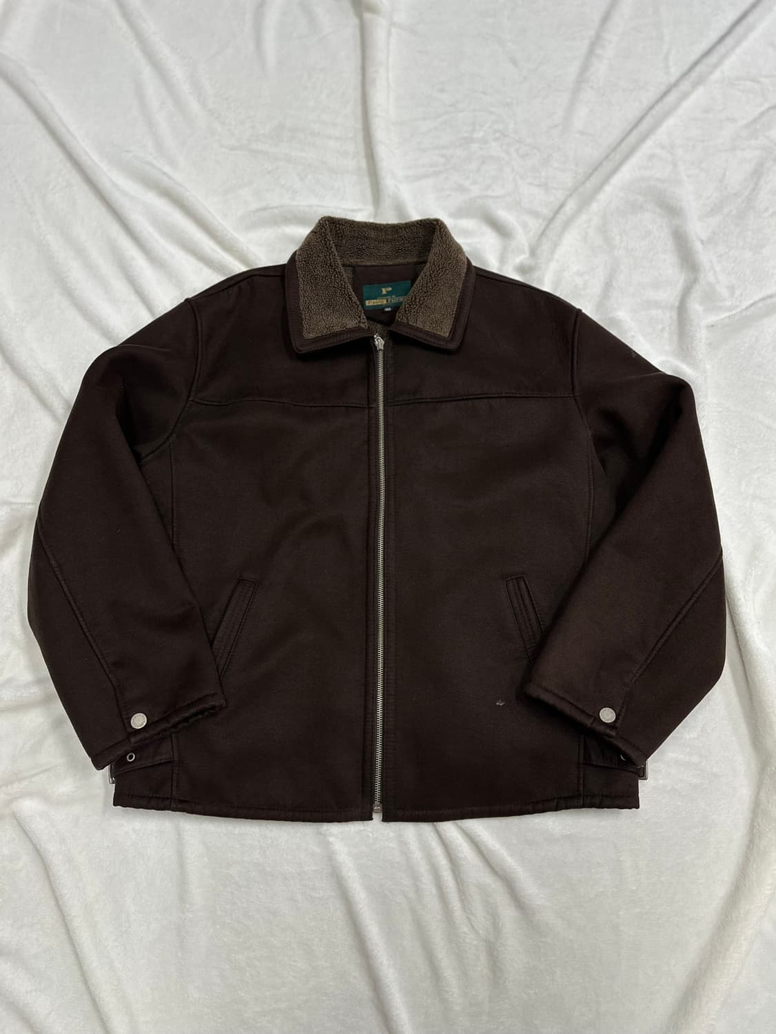 (100)빈티지 B-3타입 페이크 무스탕 딥 브라운 상품이미지1