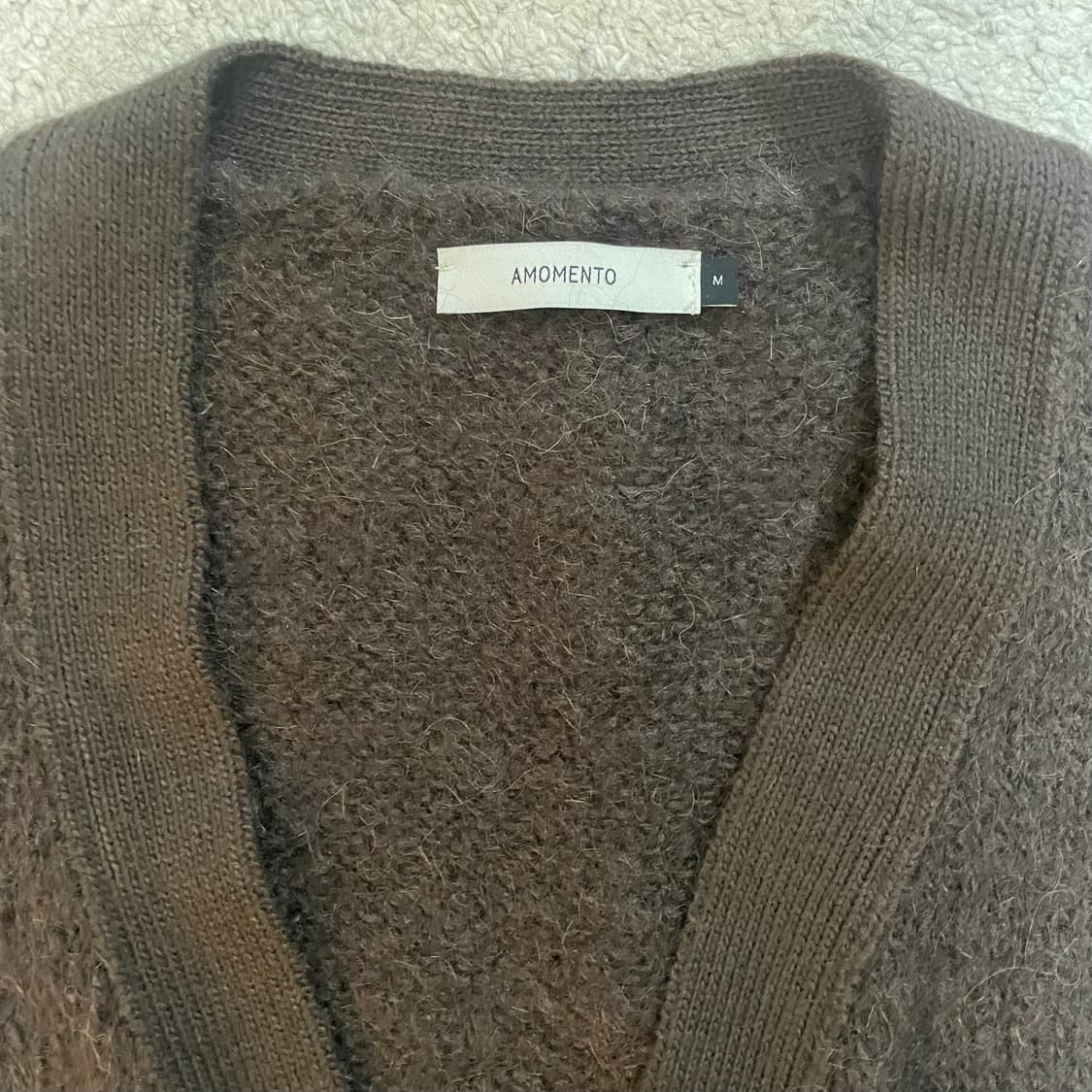 아모멘토 그랜파 가디건 다크브라운 M 상품이미지2