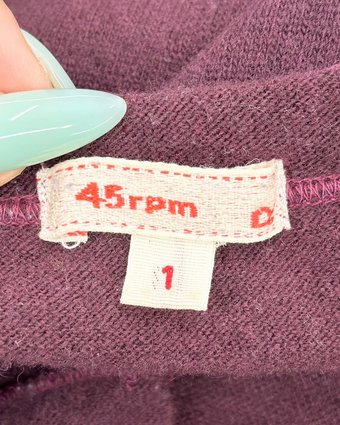 45rpm 버건디 브이넥 긴팔 스웨터  상품이미지7