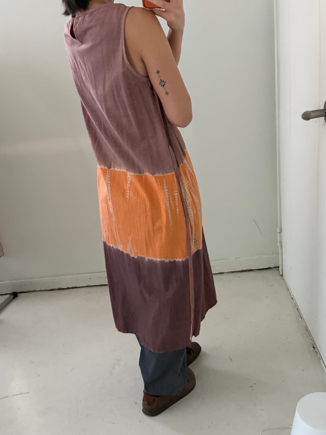 일본빈티지 하구미 나염 민소매원피스 상품이미지3