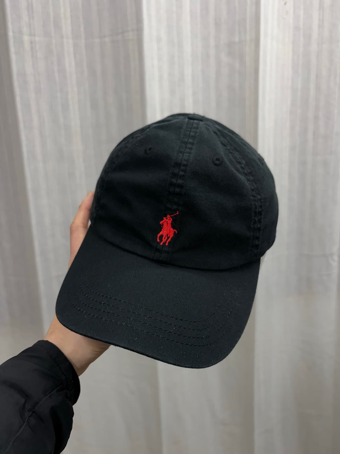 폴로 랄프로렌 블랙 볼캡 모자 상품이미지1