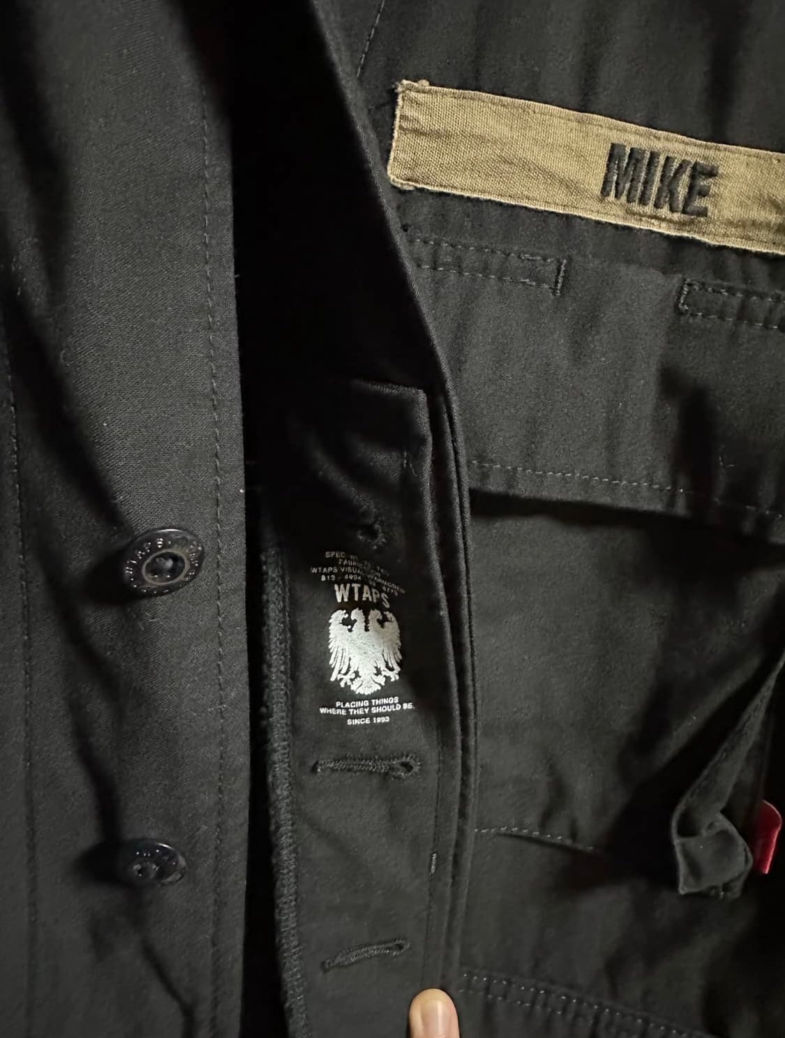 더블탭스 15aw 정글자켓 블랙 상품이미지2