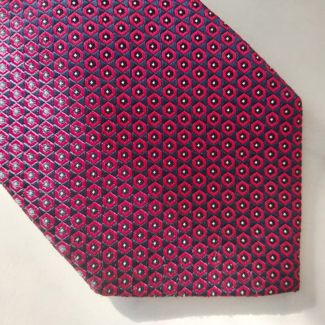 빨질레리 실크 레드 패턴 넥타이 9.2cm A+등급 K1817
 상품이미지7