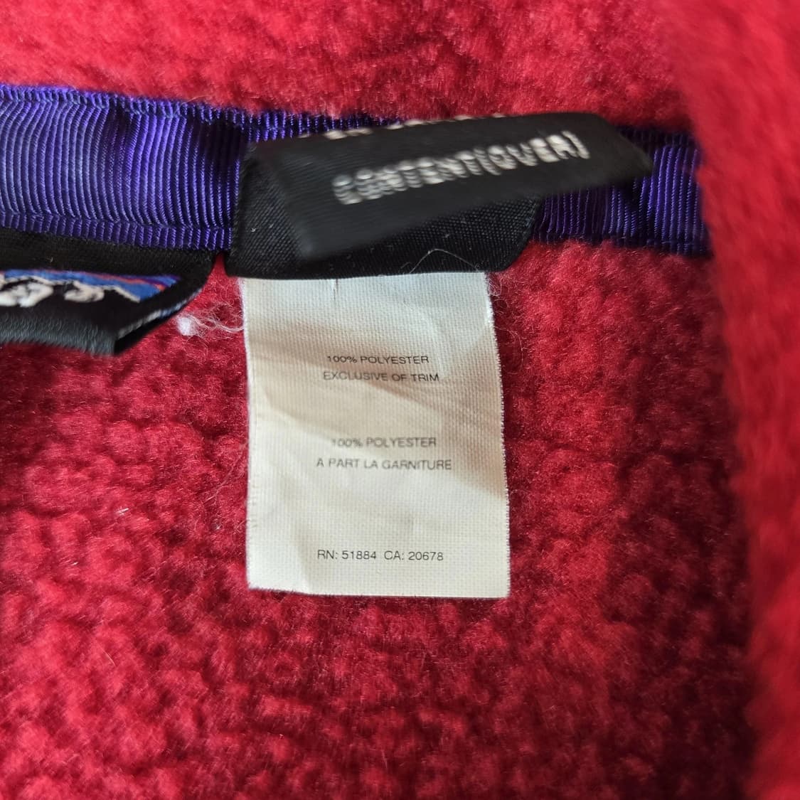 90s 파타고니아 신칠라 스냅-T 레드/네이비 자메이카 상품이미지6