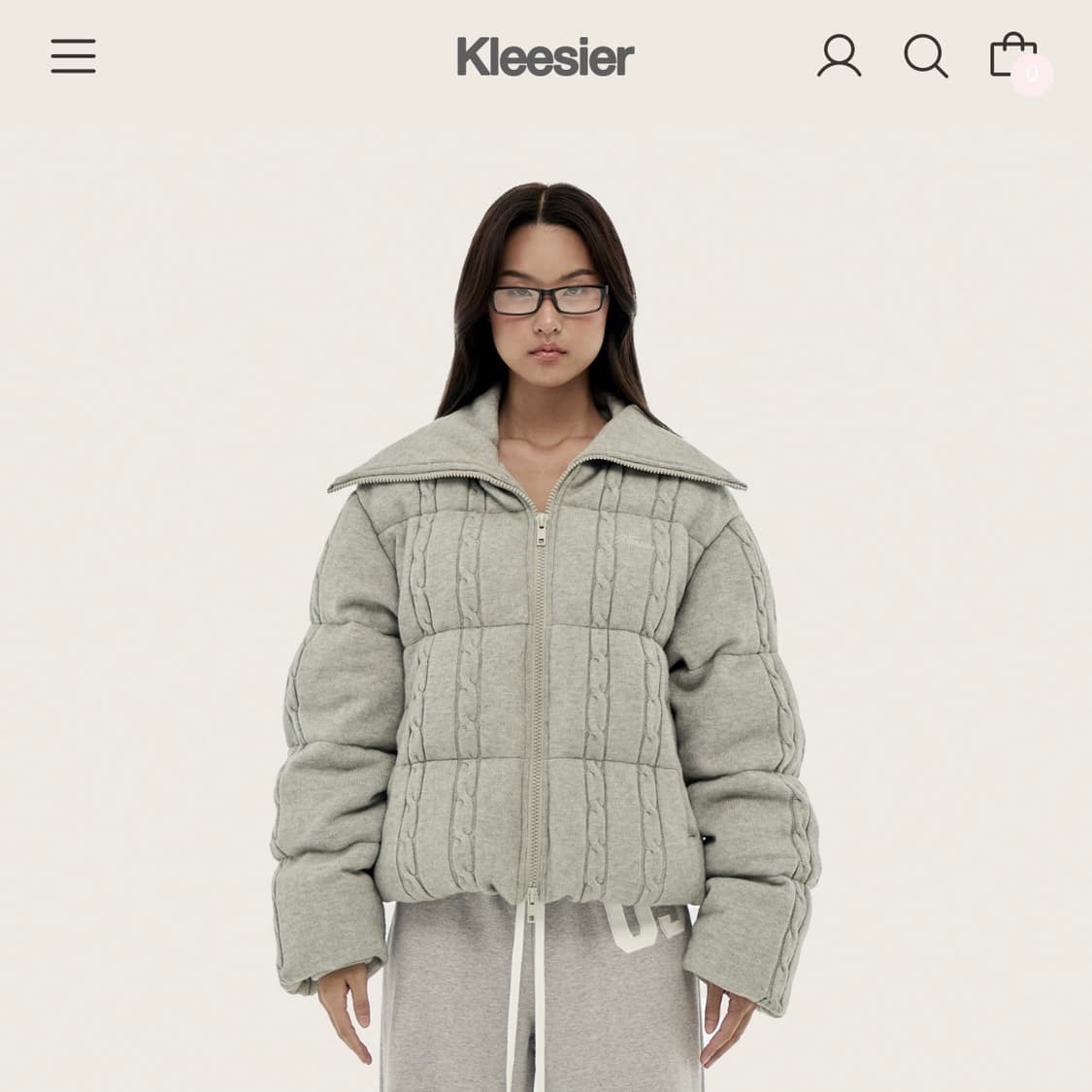 클리시어 츄츄 니트 패딩 상품이미지1