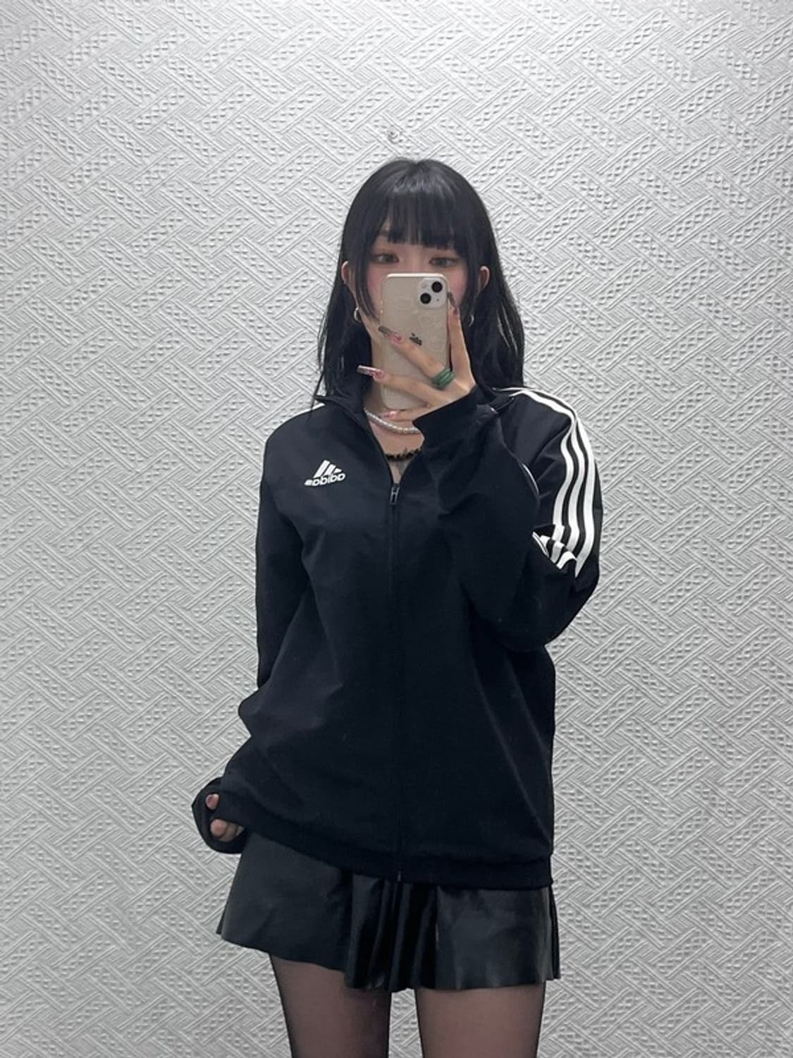 아디다스 올드스쿨 빈티지 Y2K 검흰 져지 집업 M C11740 상품이미지1
