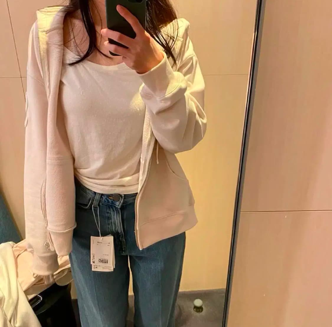 유솝 아뜰리에 소아 무드 긴팔 티셔츠 아이보리 상품이미지1