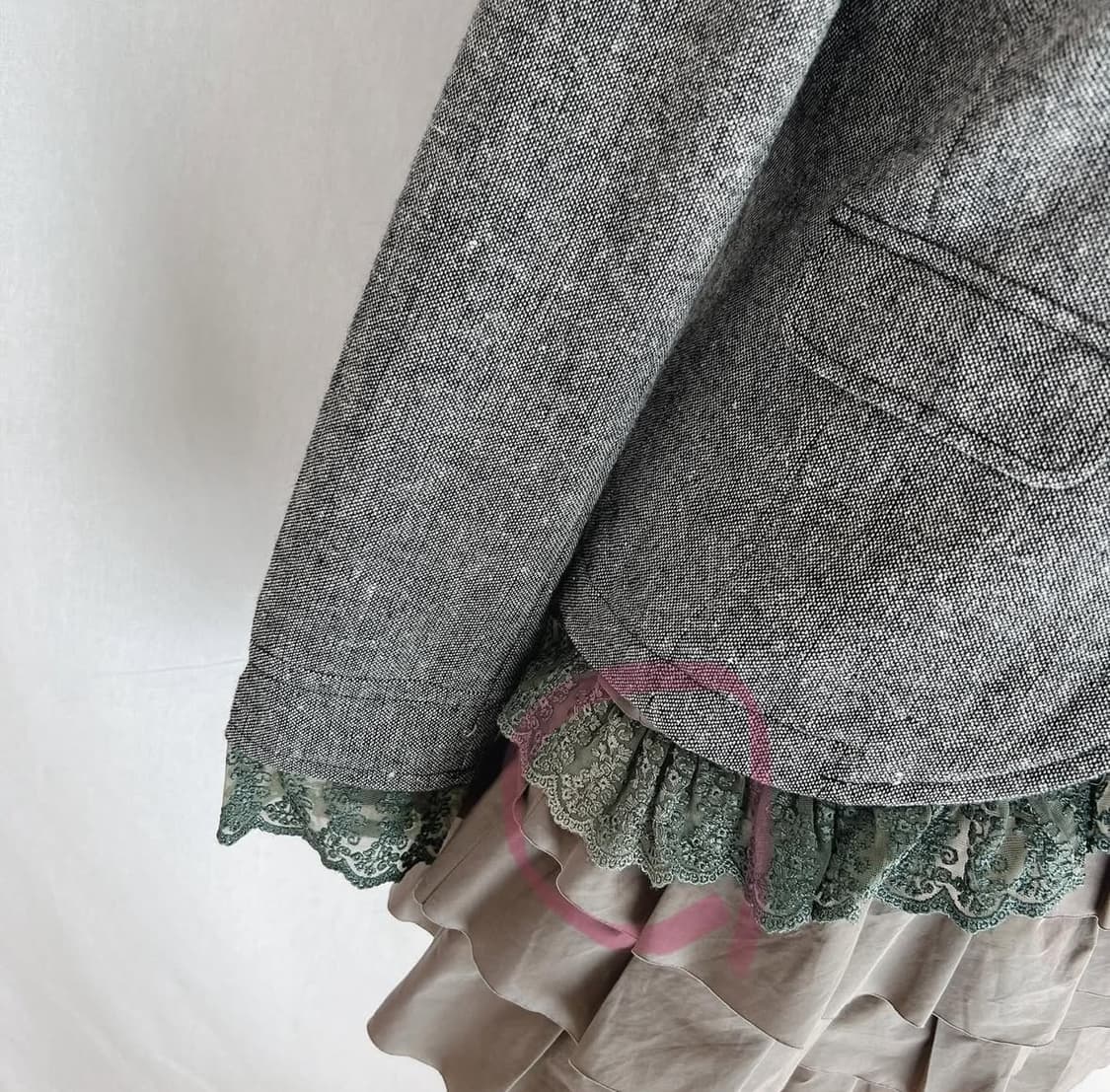 일브 회색 프릴 자켓 상품이미지4