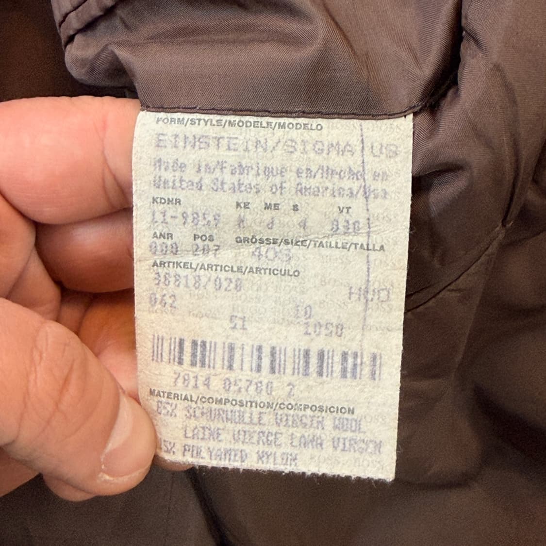 90S 휴고보스 USA 아인슈타인/시그니처 스트라이프 3버튼 블레이저 상품이미지9