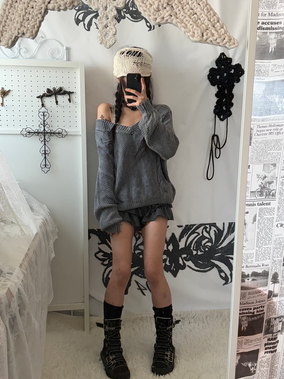 • dark blue gray knit 상품이미지6