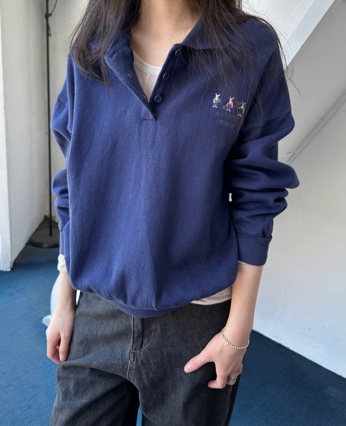 Design cotton polo knit top 상품이미지8