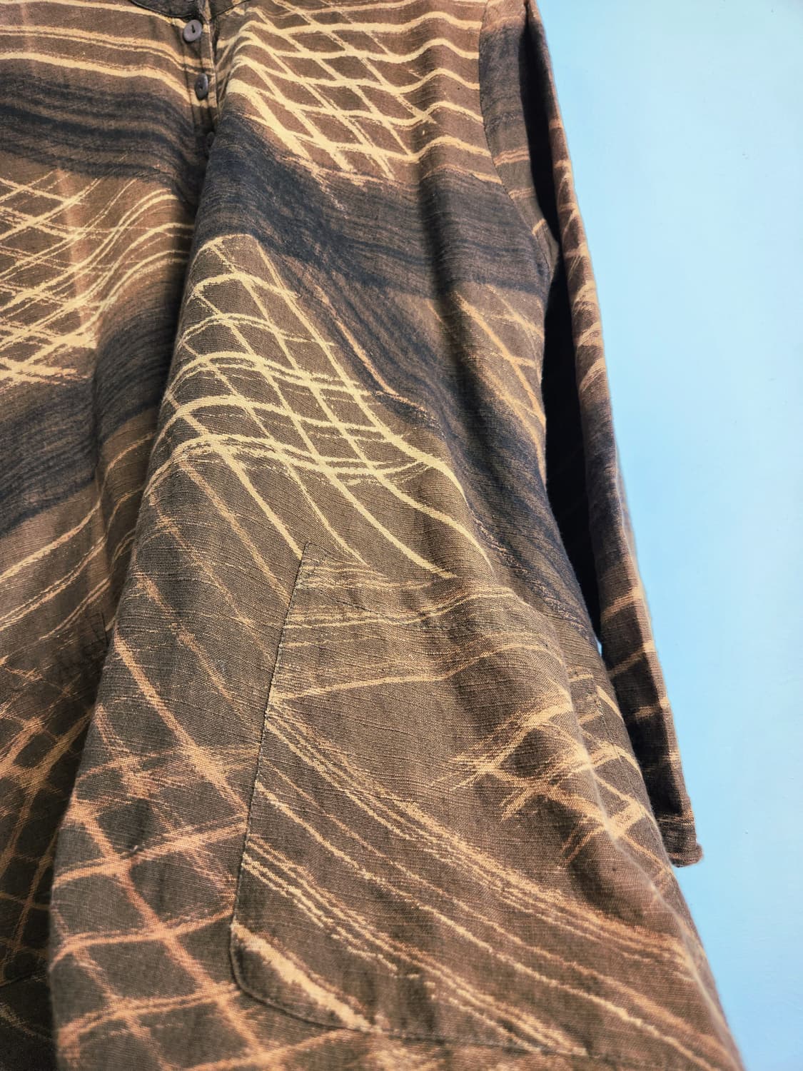 언발 패턴 롱 블라우스 상품이미지8