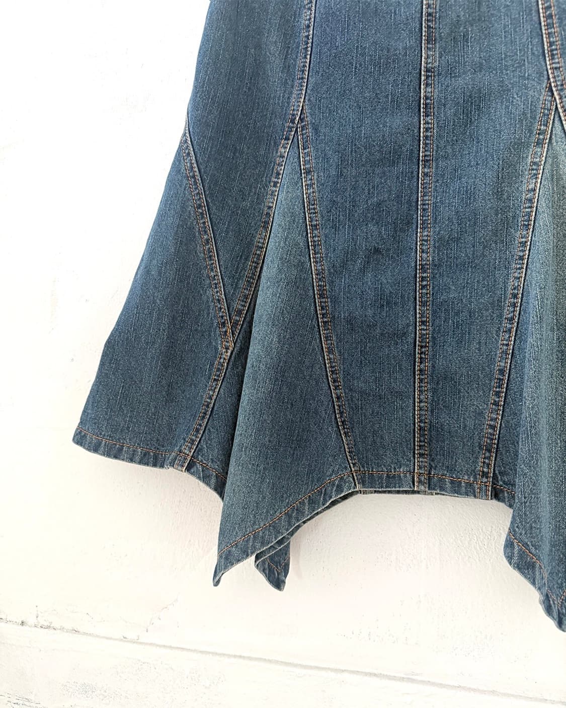Pocket Detail Flared Denim Midi Skirt 상품이미지10