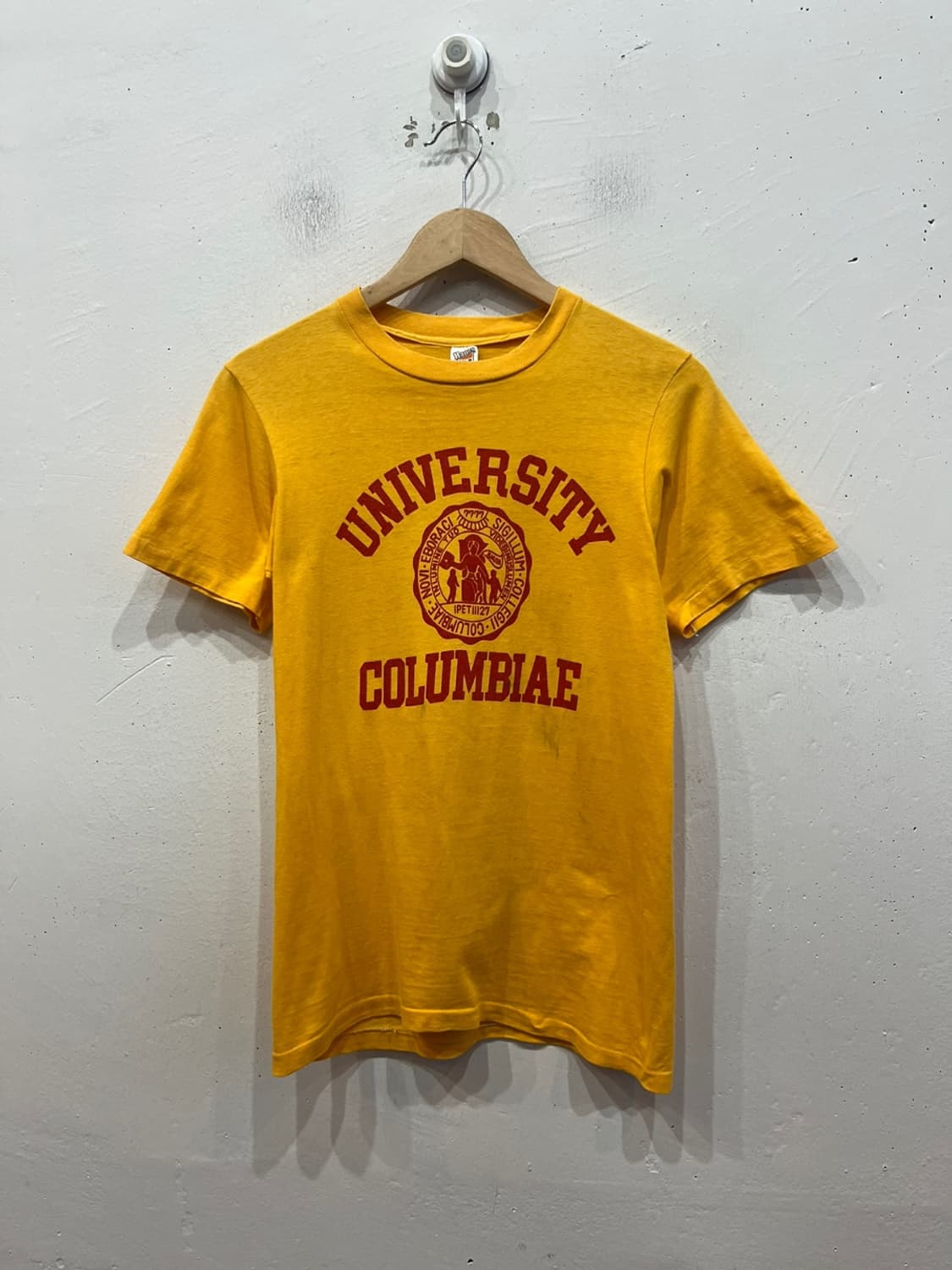 70~80s Hanes 헤인즈 컬럼비아 대학 반팔 티셔츠 Made USA 상품이미지1