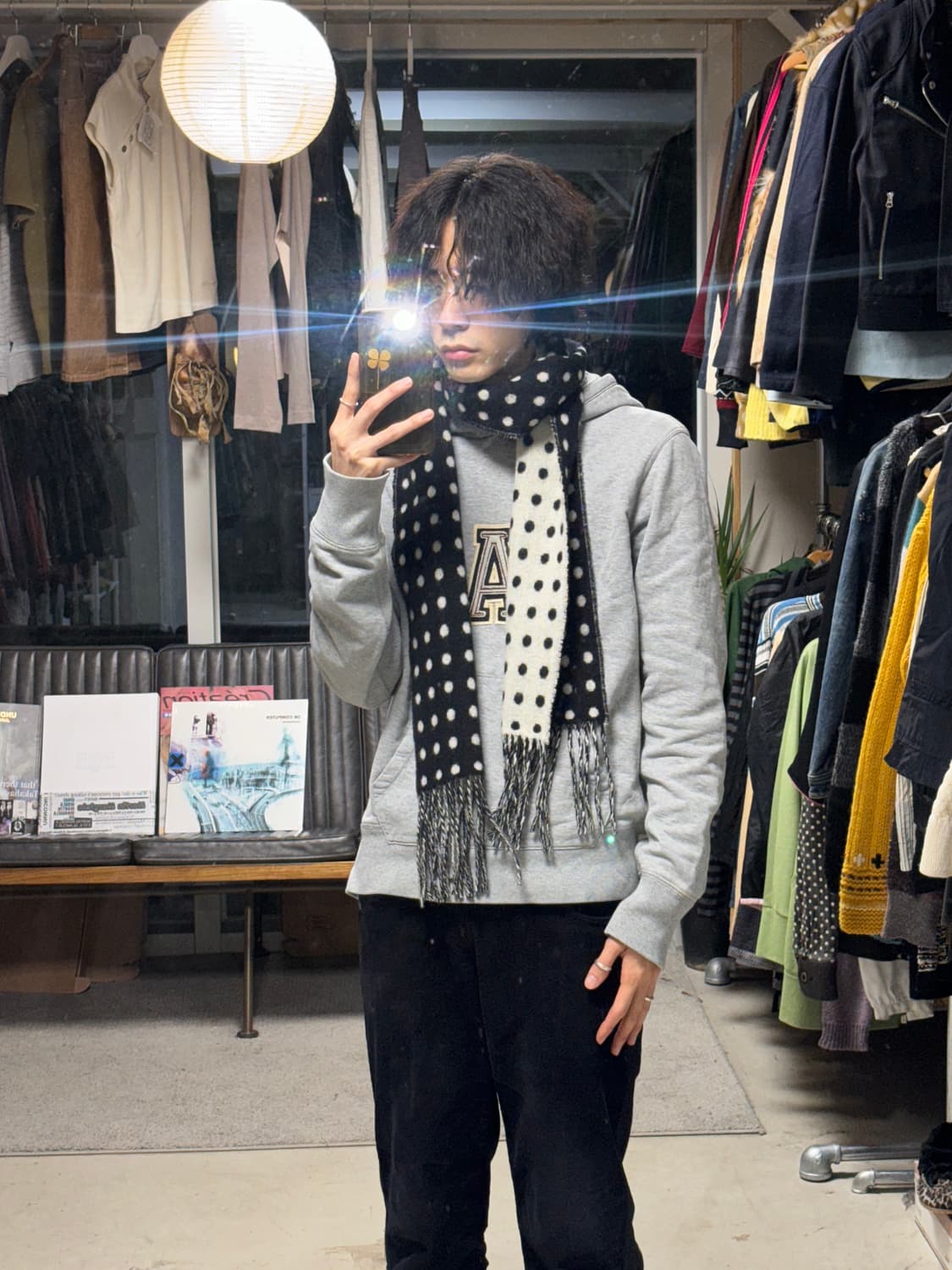 Glen prince 램스울 도트 머플러 상품이미지4