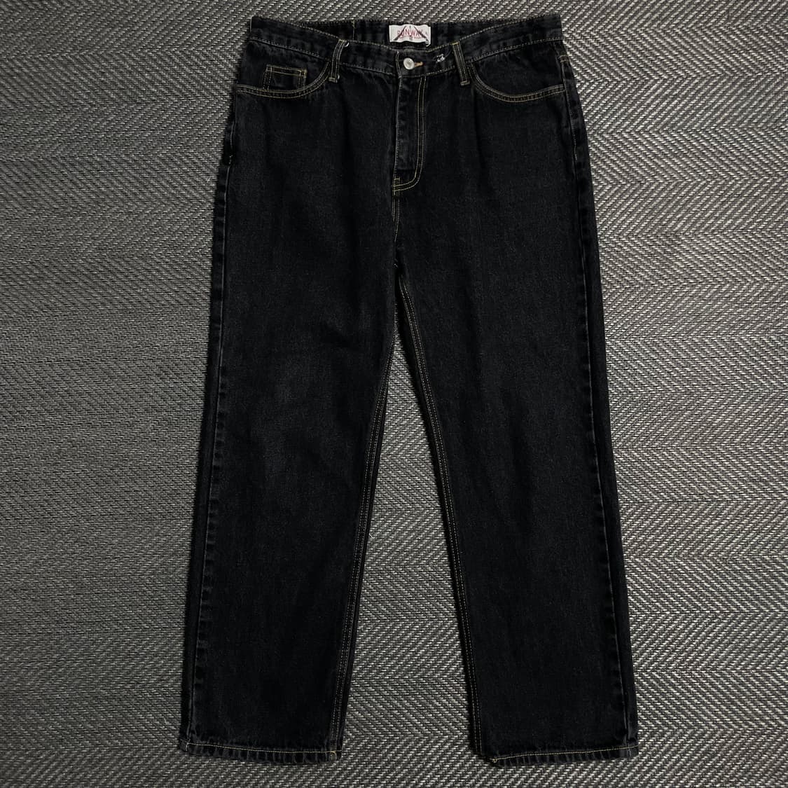 런웨이 빈티지 흑청 와이드 데님 스트레이트 팬츠o 5143 상품이미지1
