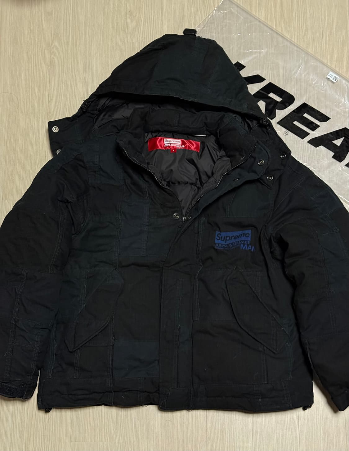슈프림x준야와타나베 패치워크 푸퍼 자켓 블랙 상품이미지1