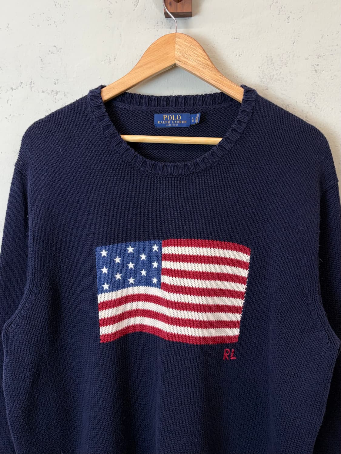 폴로랄프로렌 made in USA 성조기 코튼 니트 상품이미지5