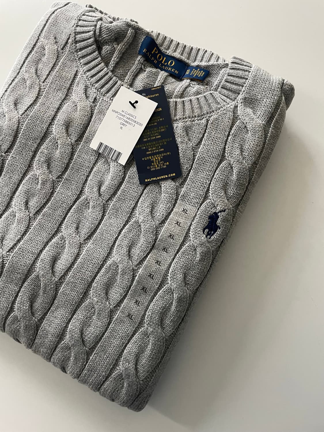 폴로 신형 케이블 니트 XL  상품이미지1