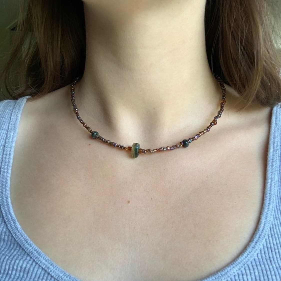 {핸드메이드} 비즈목걸이 상품이미지2