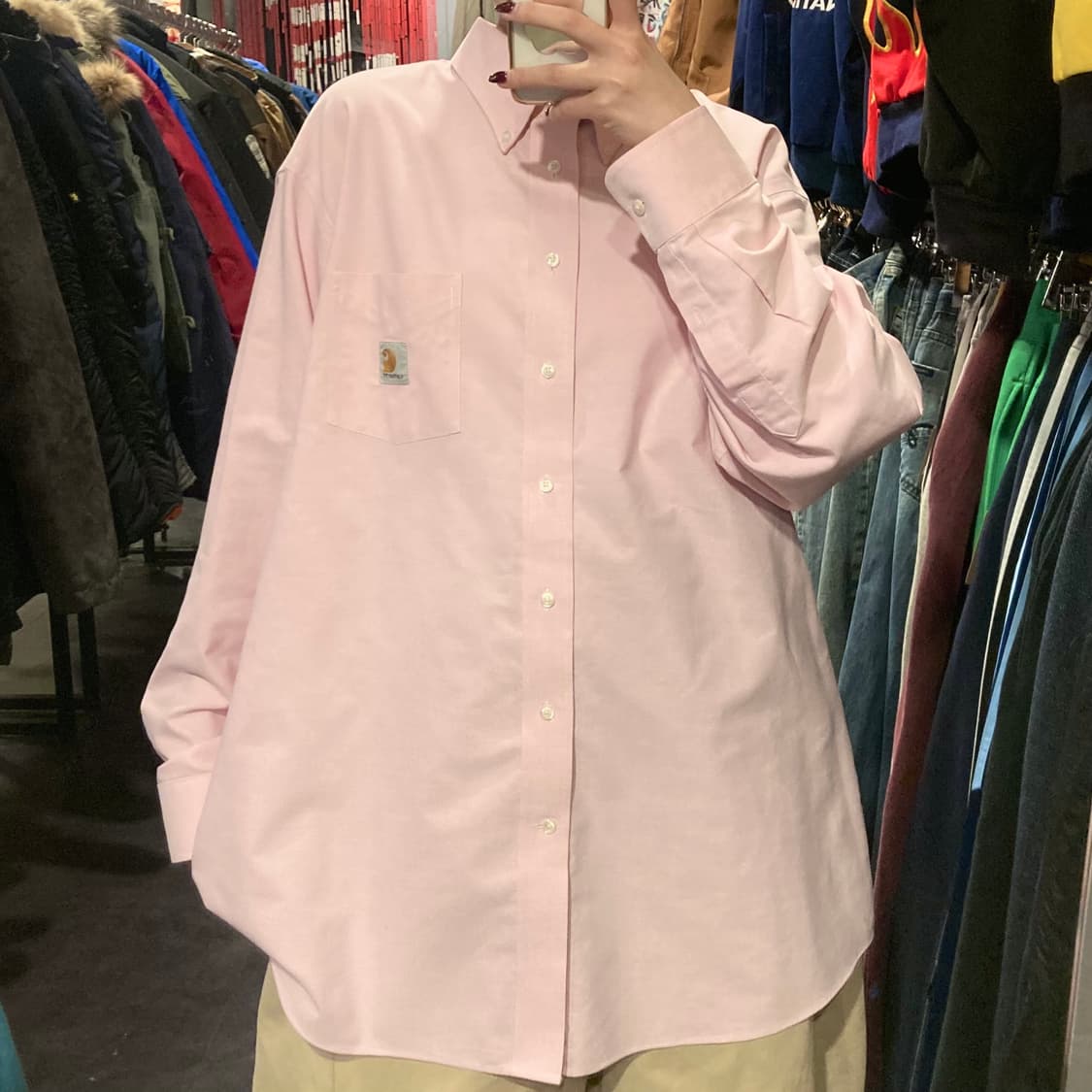 [IM] 칼하트 파스텔핑크 긴팔셔츠 상품이미지3