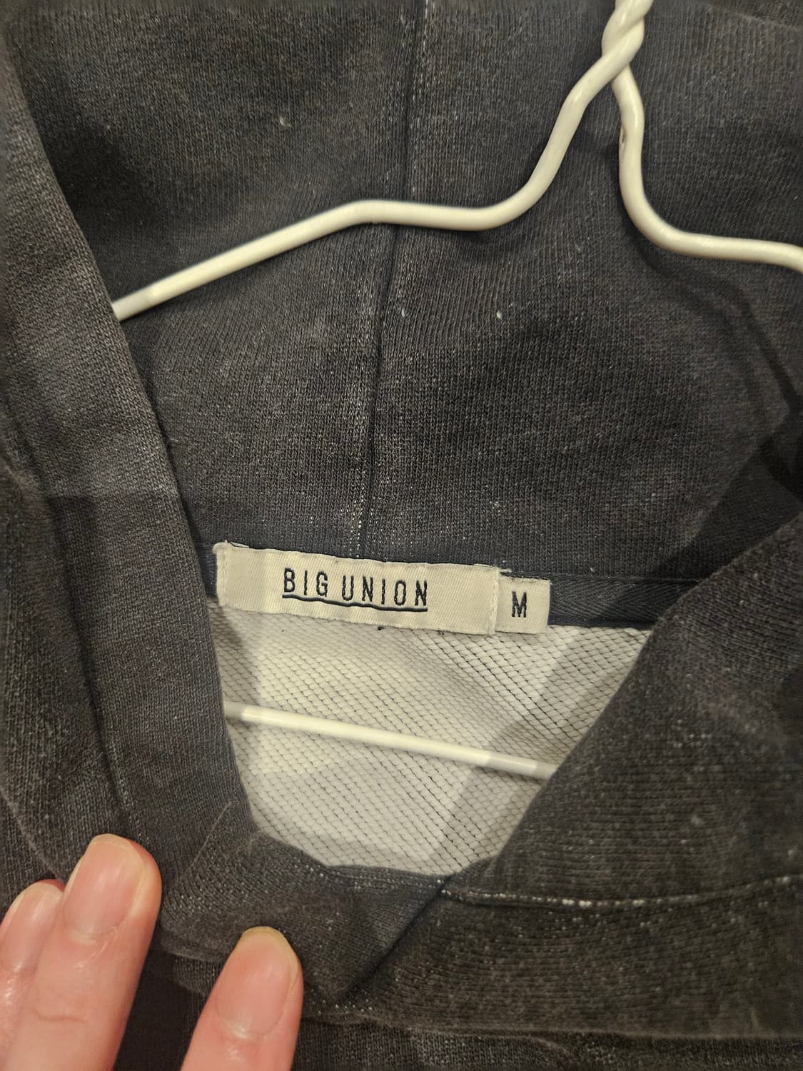 빅유니온 후디진호 패이디드 크롭 후드 M 상품이미지4