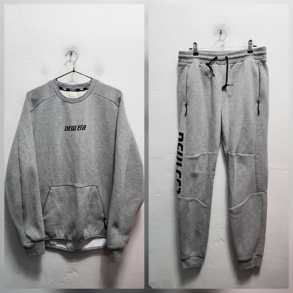 뉴에라 회색 트레이닝 세트  상품이미지1