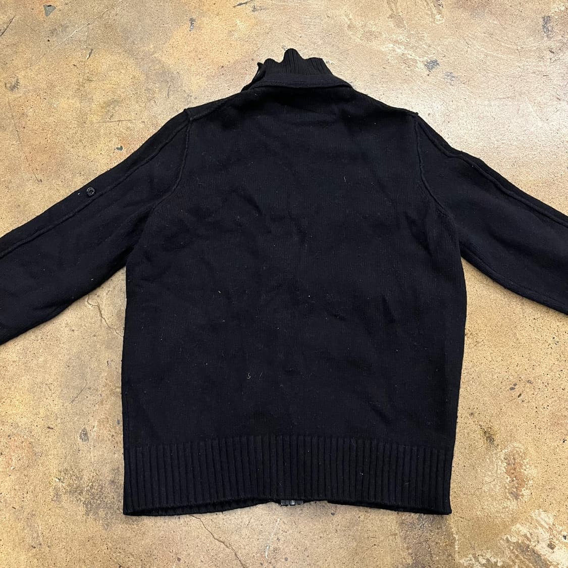 [정품/L] 스톤아일랜드 와펜 하이넥 이중지 풀집업 니트집업 b17 상품이미지4