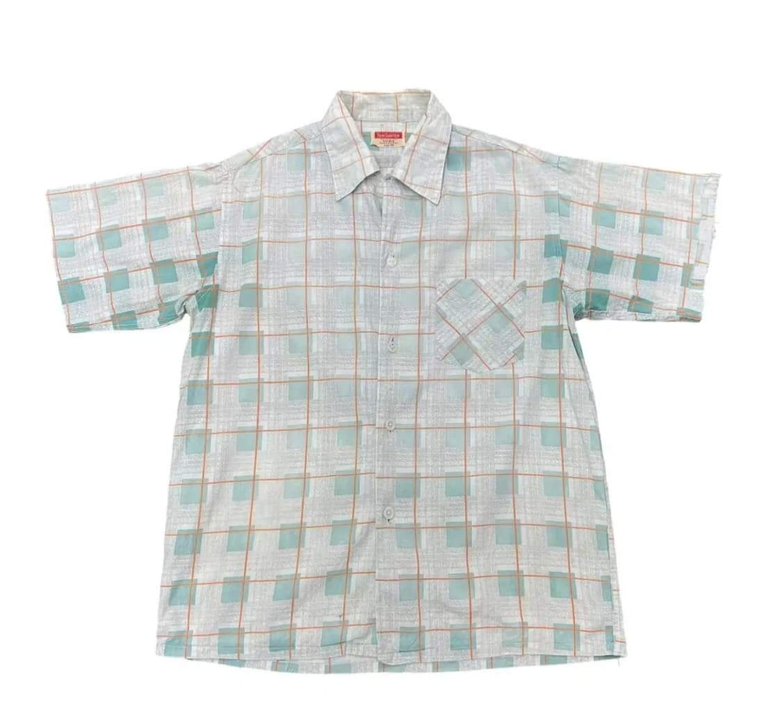 40년대 빈티지 USA 선페이드 셔츠 선페이딩 디스트레스드 상품이미지1