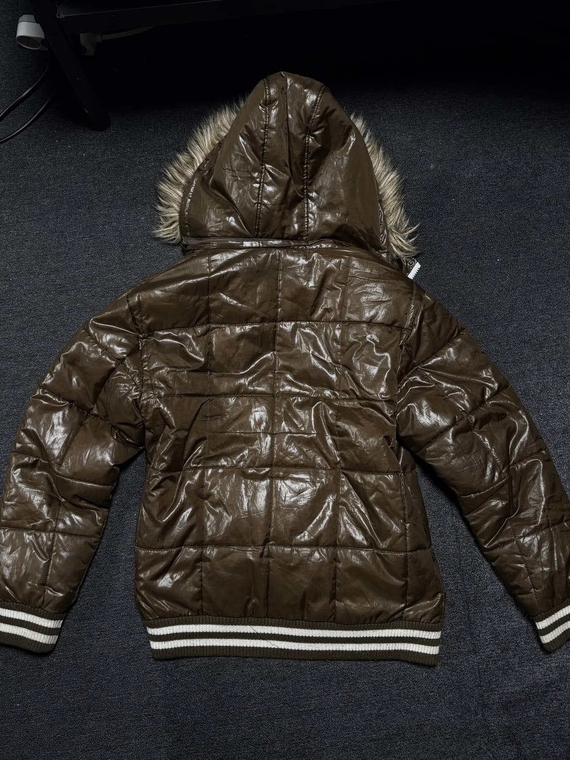 Y2K Punk fur hood jacket 상품이미지2