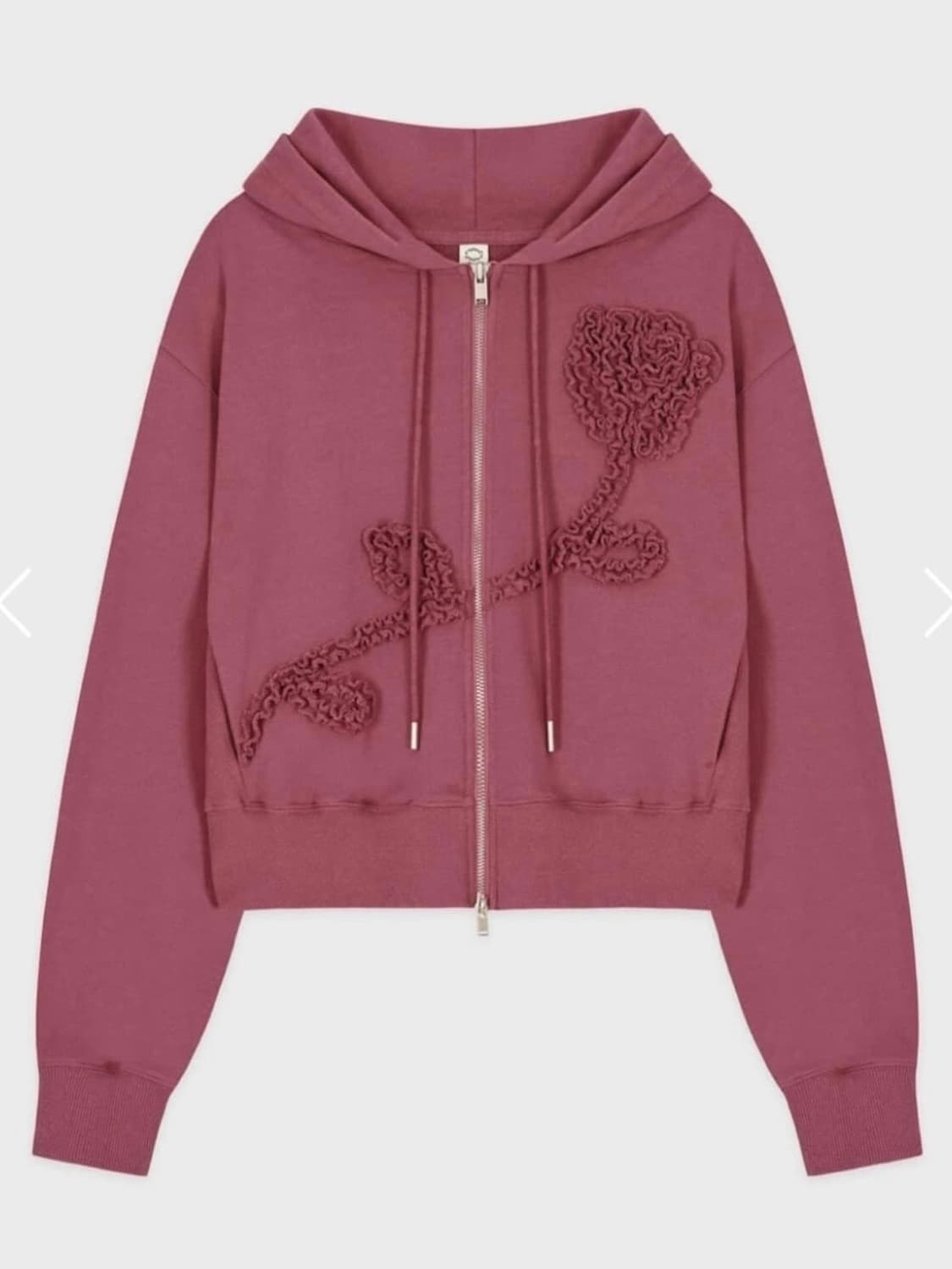 Rose frill hoodie zipup 상품이미지1