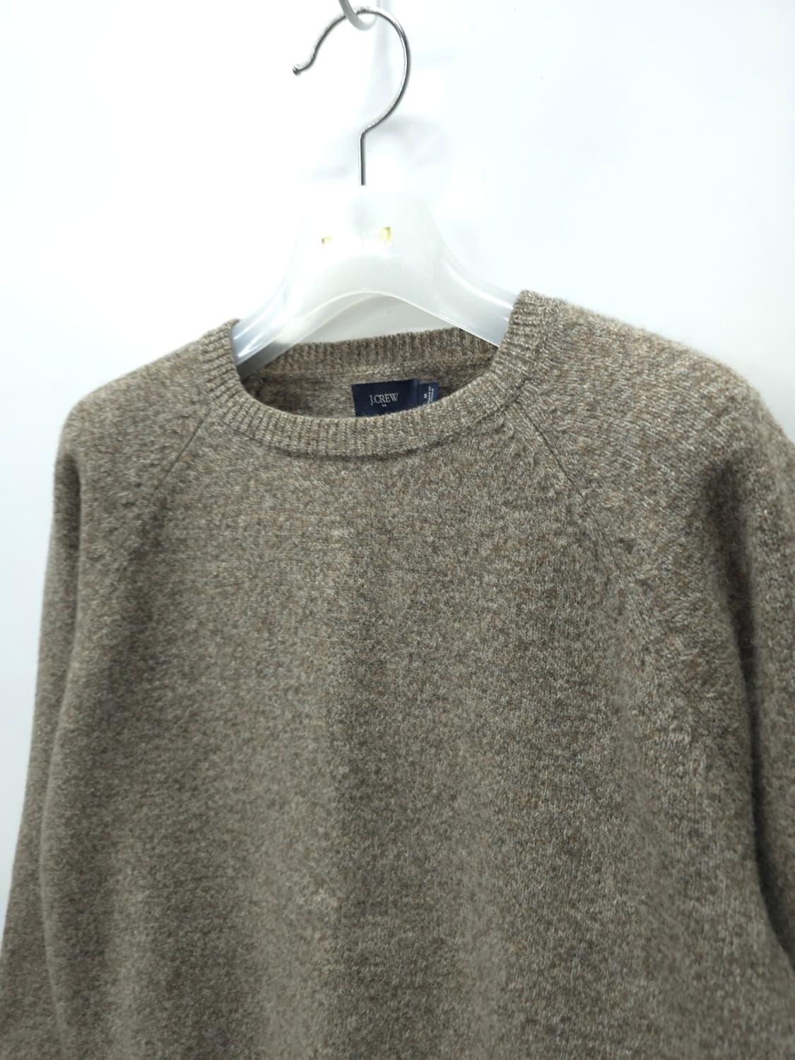 제이크루 여성 100% 램스울 헤더 브라운 라글란 니트 상품이미지3