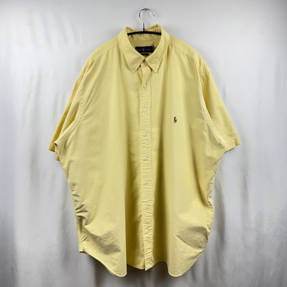 (2XL) 랄프로렌 클래식핏 옥스포드 반팔 셔츠 옐로우 상품이미지2