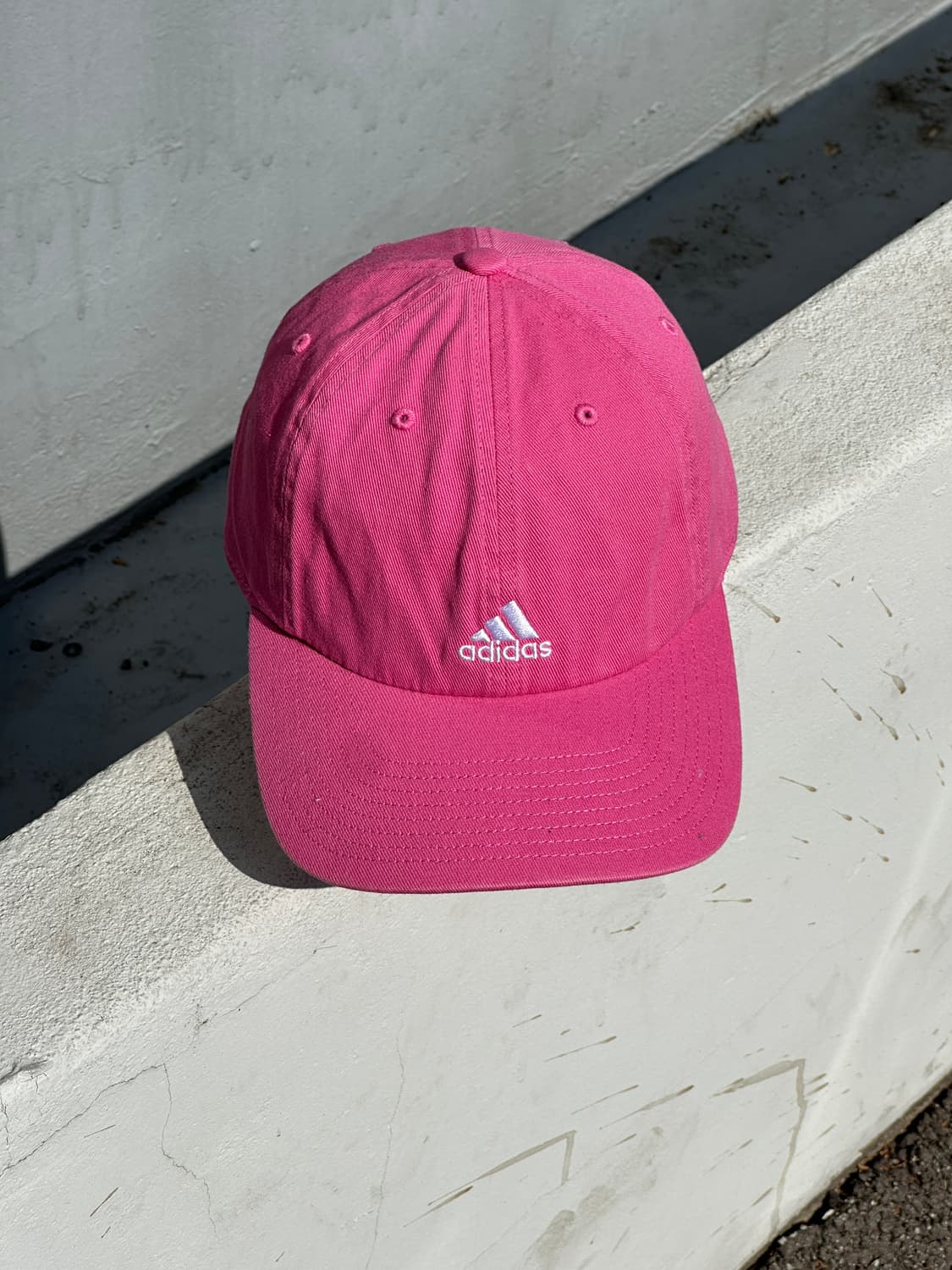 (새상품) [M-L] 아디다스 로고 핑크 볼캡 모자 상품이미지1