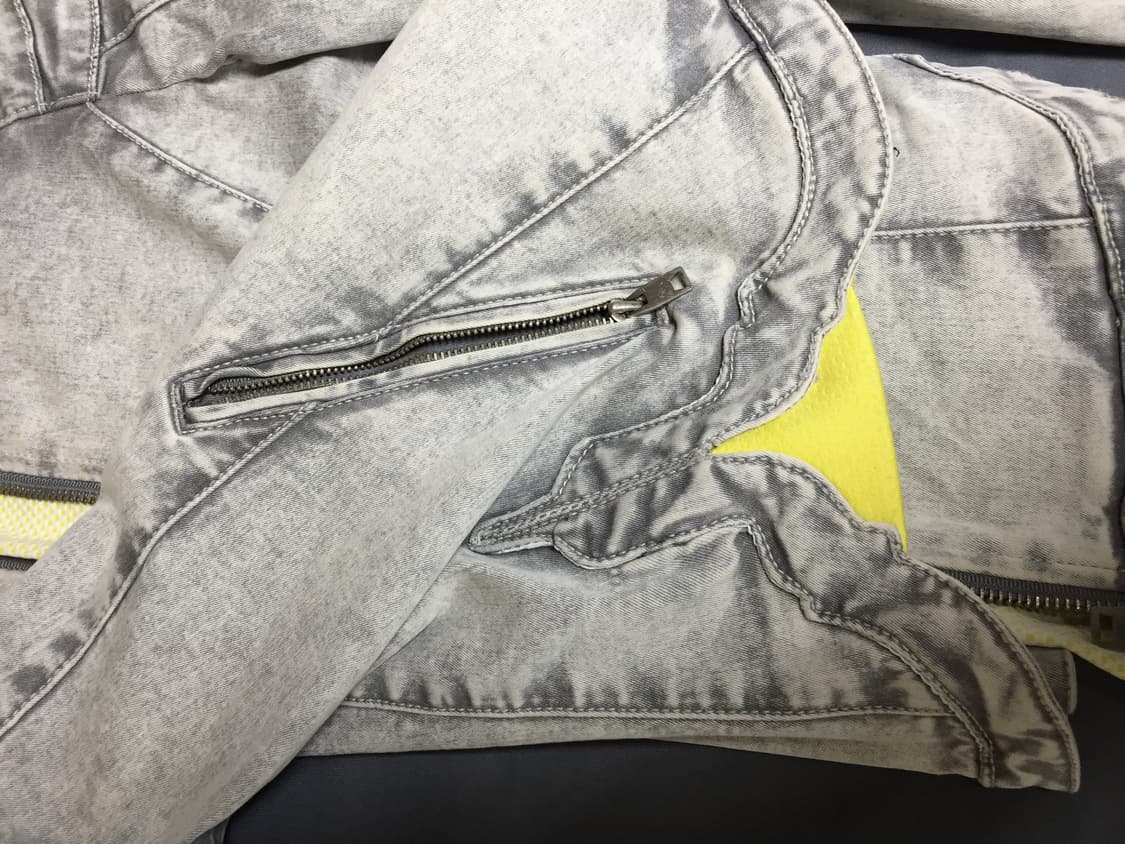 워싱 바이커 슬림 자켓/네온 포인트 상품이미지4