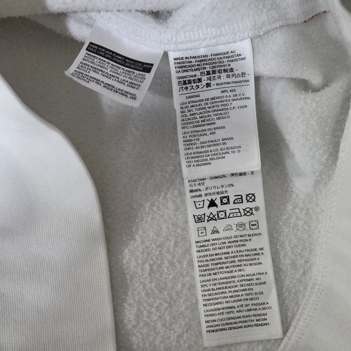 리바이스 프린팅 기모 후드티 L 상품이미지5