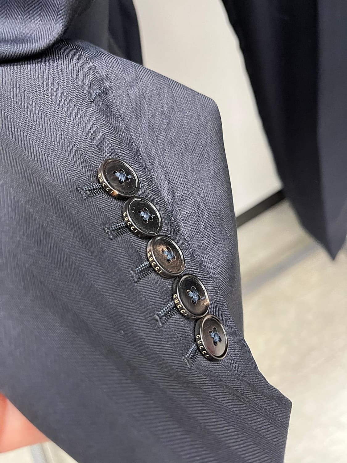 95-100,32) 구찌 피크드 헤링본 슈트 상품이미지5