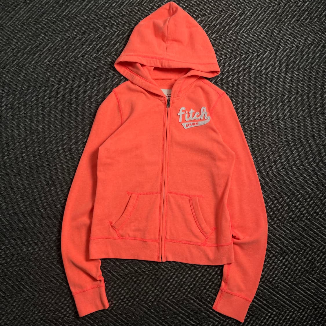 아베크롬비 우먼스 y2k 자수로고 후드 집업 피치 y 4597 상품이미지2