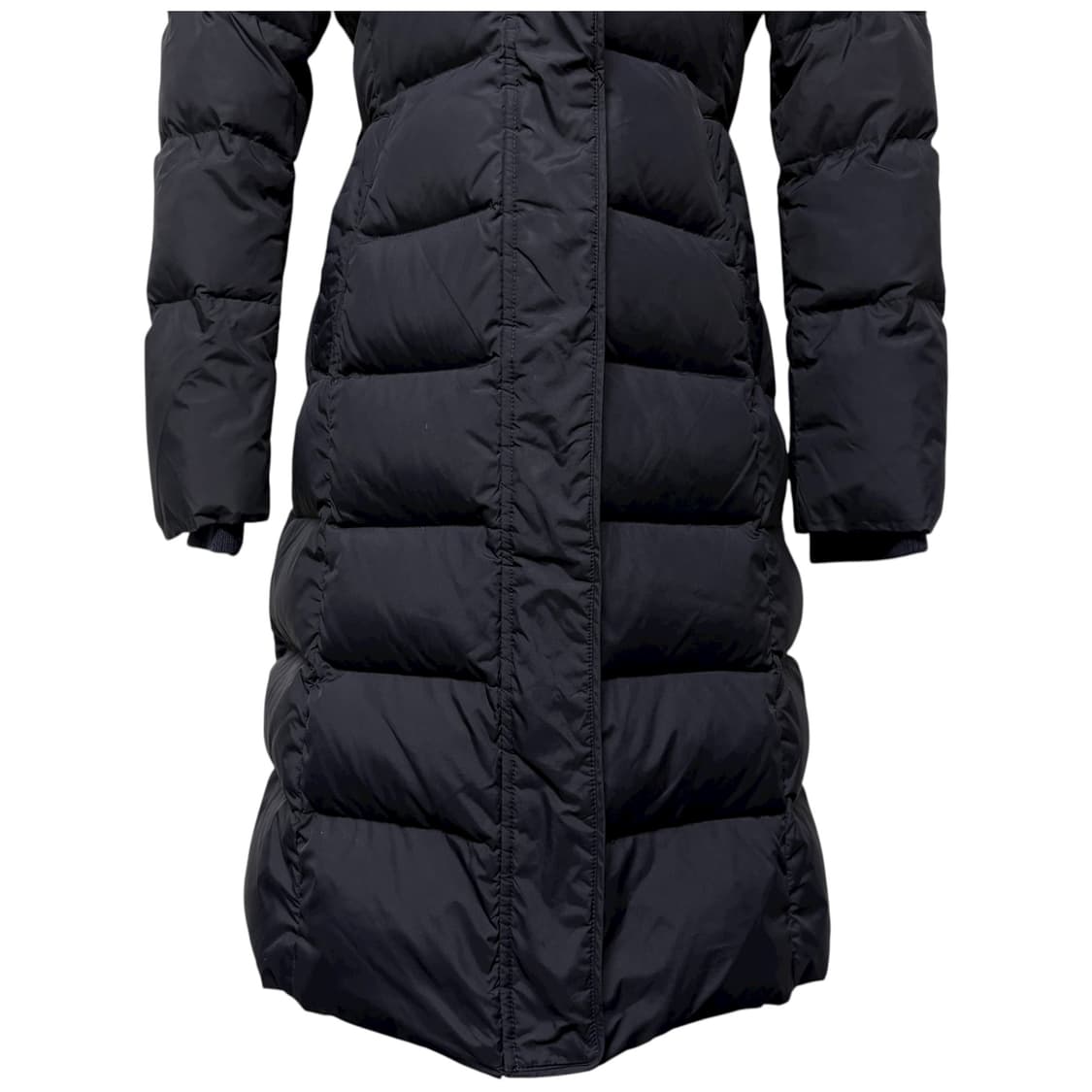 3677 플라스틱아일랜드 네이비 오리털 덕다운 여우털 롱패딩 상품이미지3