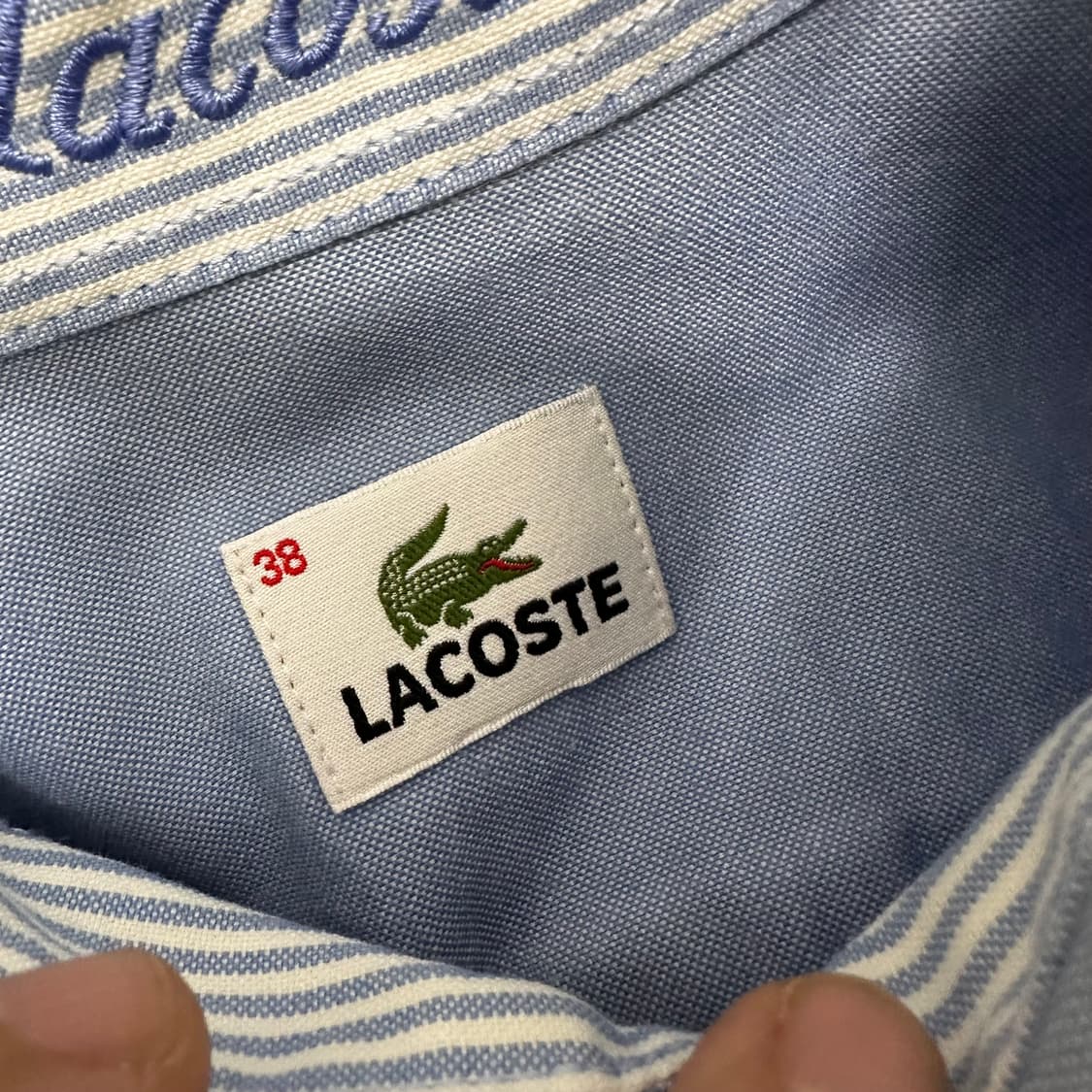 라코스테 옥스포드 하늘색 남방 여성 셔츠 95사이즈 상품이미지3