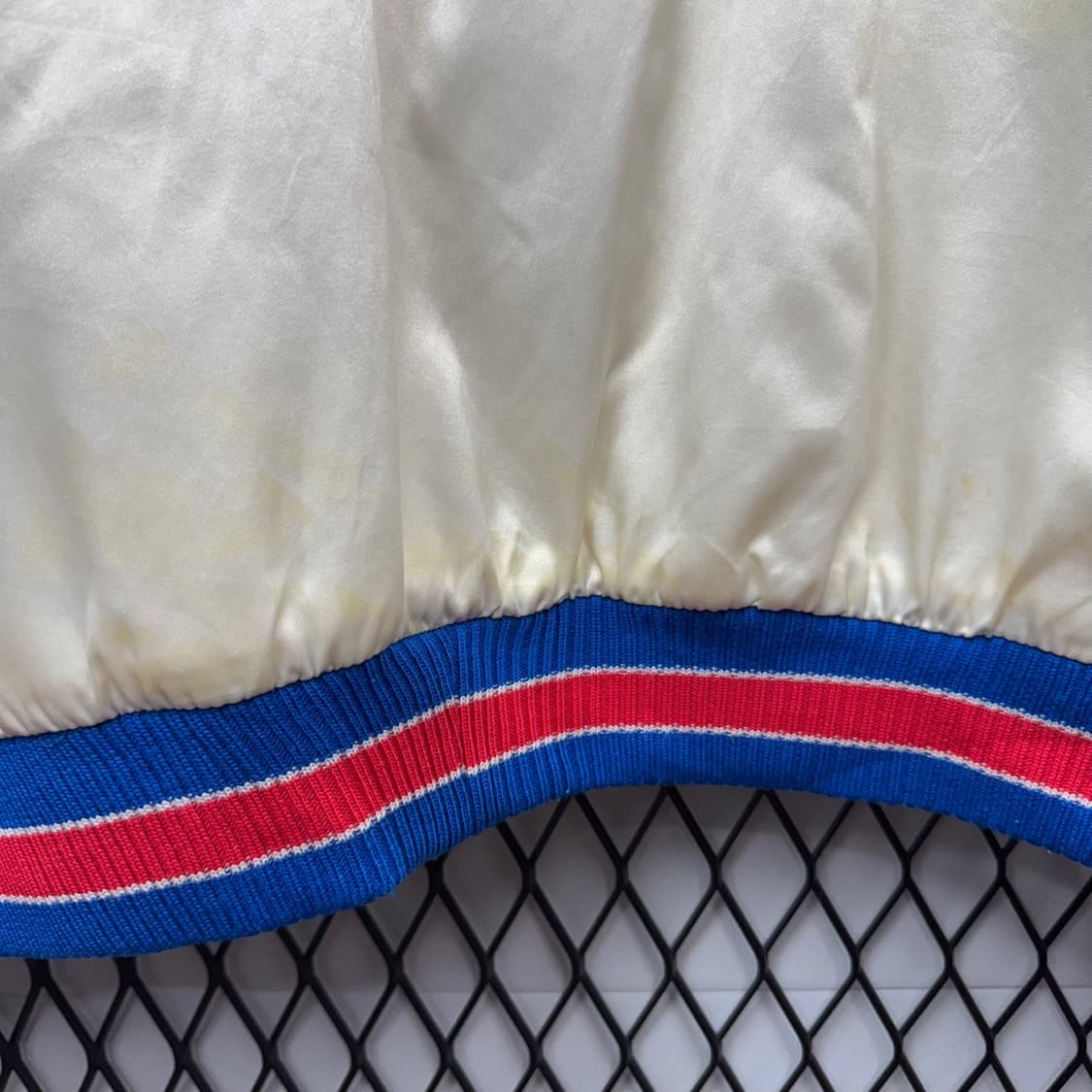 NBA X G-lll 칼뱅크 나일론 스타디움 자켓 빅로고 디테일 화이트 상품이미지10