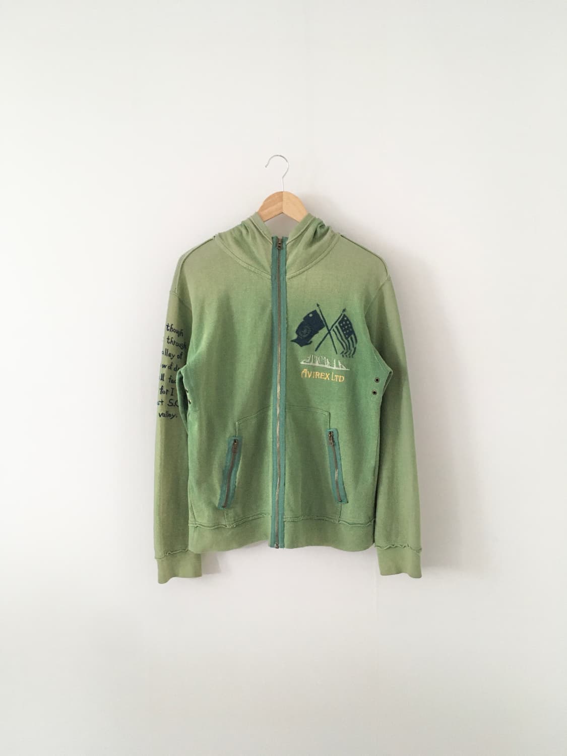 AVIREX faded zip up hoodie 상품이미지1
