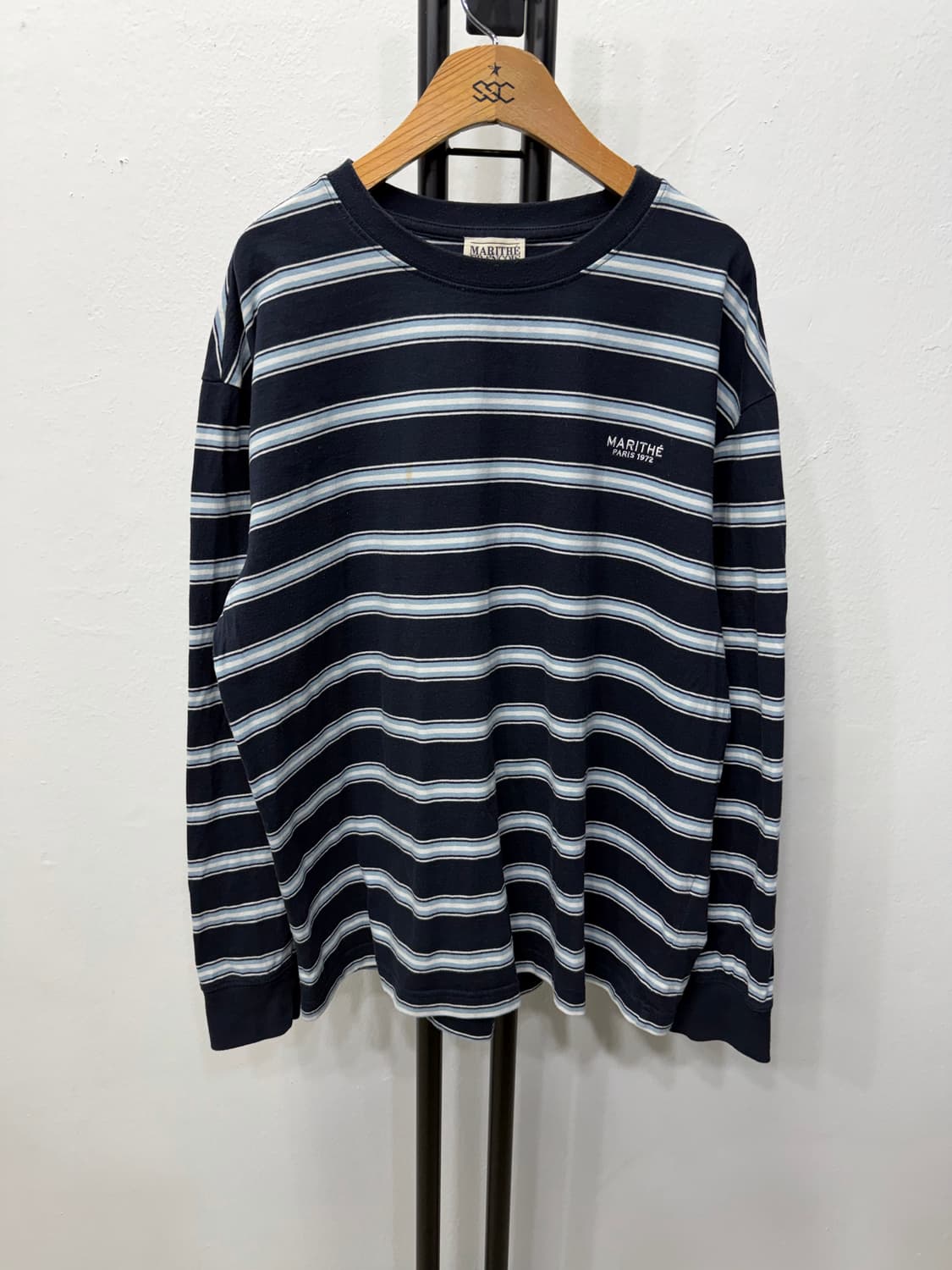 정품) 마리떼프랑소와저버 스트라이프 긴팔티 XL 상품이미지1