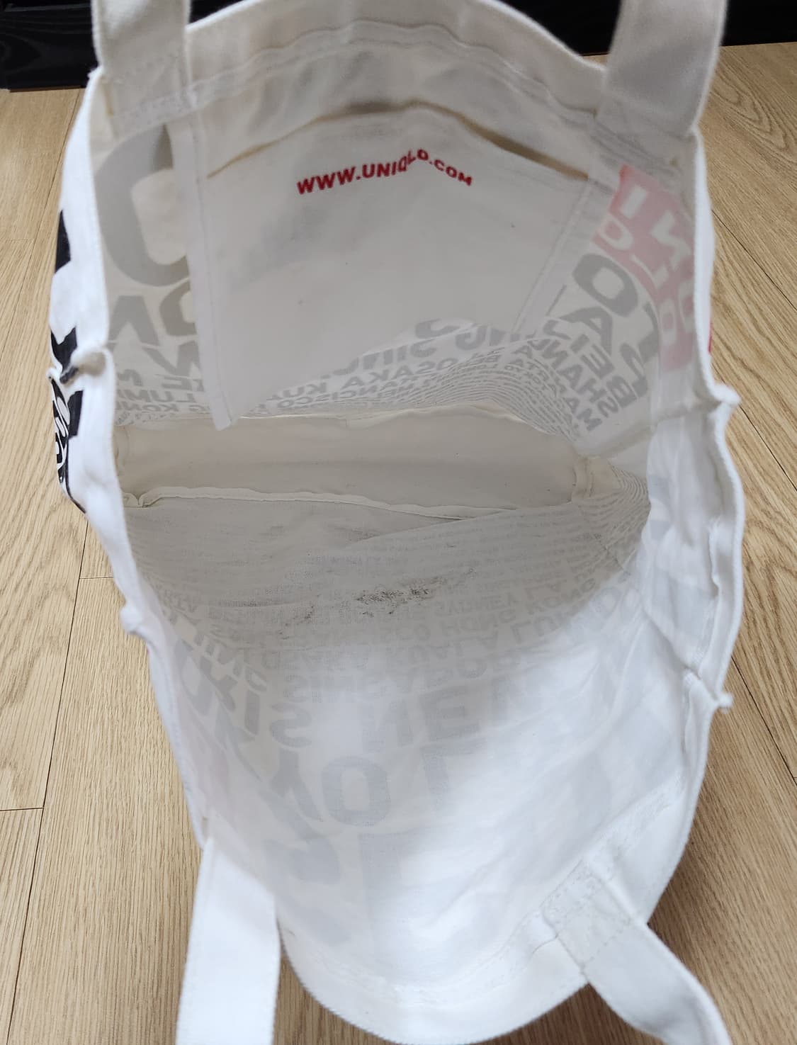 UNIQLO 유니클로 시티 레터링 에코백, 캔버스백 40x40 상품이미지5