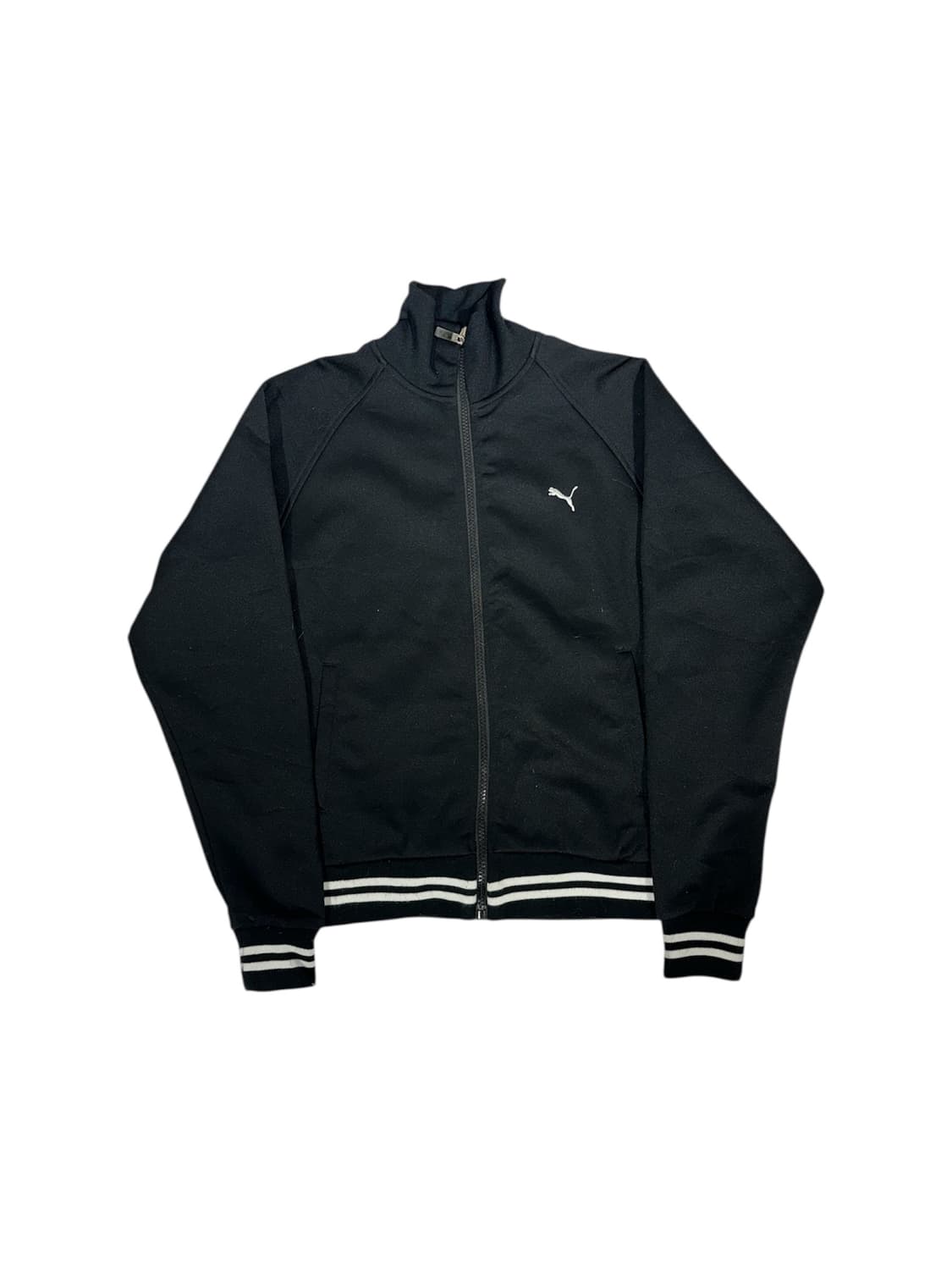 푸마 블랙 슬림핏 로고 트랙탑 져지 M 상품이미지5