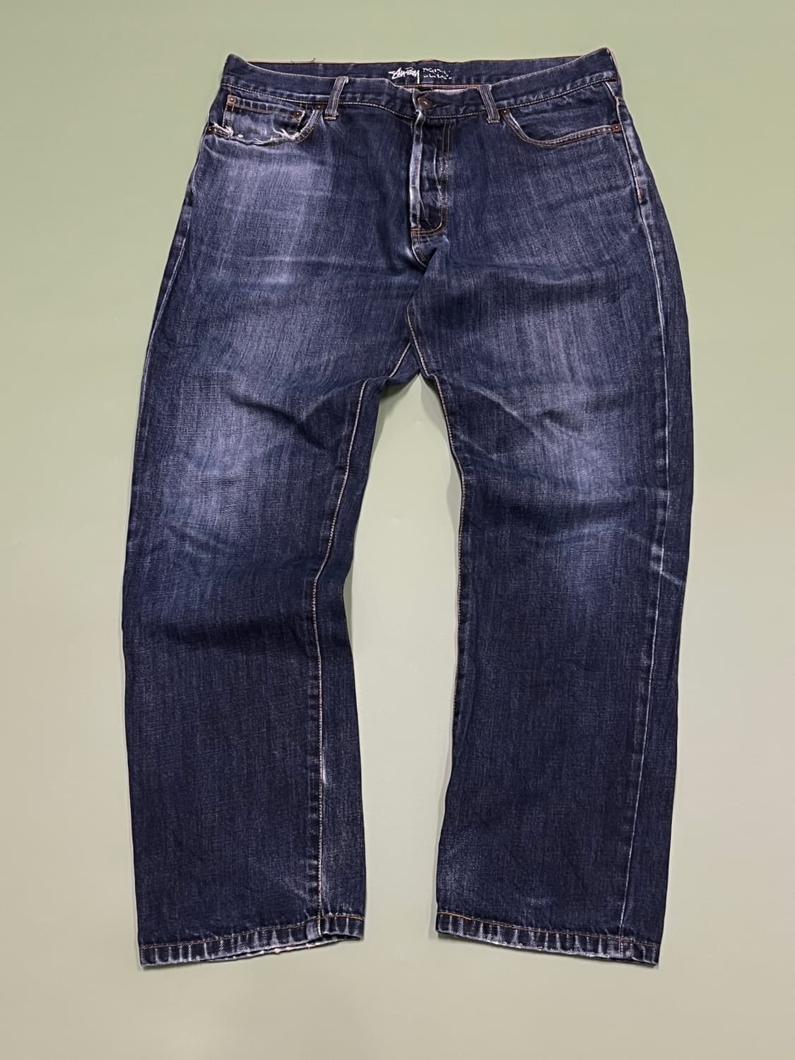 (34) 스투시 올드스쿨 슬림핏 중청 데님 팬츠 상품이미지2